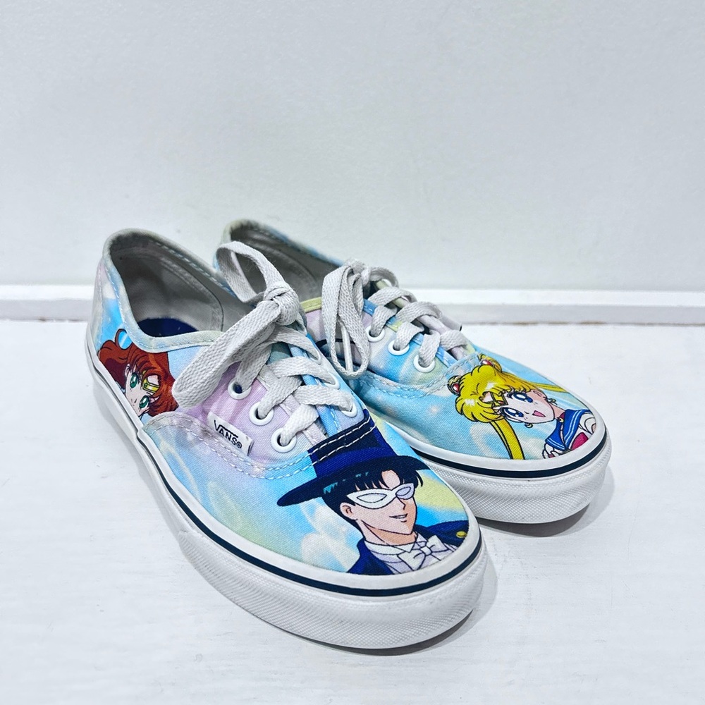 Vans Kid x Sailor‎ Moon Authentic Pretty Guardian & Tuxedo Mask Sneakers Size 2